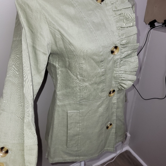 Luii Anthropologie Linen Blend Jacket Small New - Picture 3 of 13